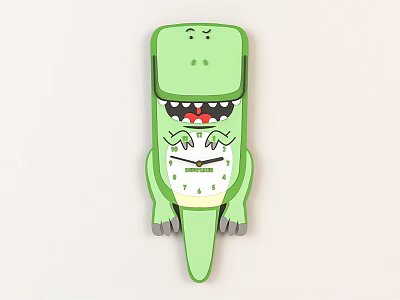 Modern clock children cartoon clock pendant 3d model