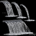 Modern Waterfall Waterfront Landscape Water Flow Waterscape Landscape Fountain 3d model