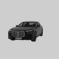 Black BMW Sedan Exterior Design With Alloy Wheels LED Headlights And Tail Lights