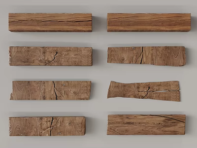 03 Wood Modern Old Wood Slats 3d model