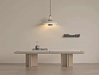 New Chinese Style Bed End Stool Song Style Aesthetic Bed End Stool Fishing Line Chandelier 3d model