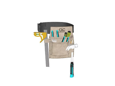 Practical Multifunctional Tool Belt With Hammer Screwdrivers And Tape Measure For Daily Use 3d model