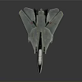 Sleek Fighter Jet Model With Silver Black Red Design And Aerodynamic Wings 3d model