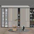 Modern bookcase 3d model