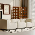 Middle-style multiplayer sofa 3d model