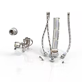 Industrial Mechanical Equipment Parts With Metal Pipes Connectors Screws And Hardware