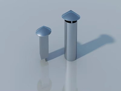 Swing Door Hinges in Silver Metal for Modern Home Use and Durable Design 3d model