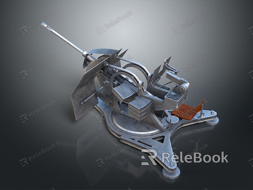 Turret Turntable Railgun Sci-fi Tower Defense Game Tower Defense Sci-fi Turret Game Turret Game Battery model