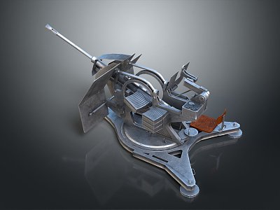 Turret Turntable Railgun Sci-fi Tower Defense Game Tower Defense Sci-fi Turret Game Turret Game Battery model