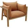 Leather Casual Chair Wood Casual Chair Fabric Casual Chair Single Person Sofa Casual Sofa 3d model