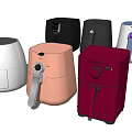 Various Stylish Kitchen Air Fryers In Different Colors And Modern Designs