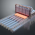 Industrial Processing Equipment With Conveyor Belt System And Metal Heating Elements