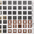 Modern switch socket panel switch button panel minimalist switch panel creative switch panel retro lever switch 3d model