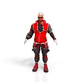 A Man Wearing Red Hoodie Black Pants And Red Shoes With Sunglasses 3D Character Design