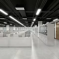 Modern public office area Public open office area 3d model