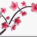 Pink Sakura Decorated Dessert With Soft Texture And Sweet Flavor