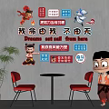 Modern milk tea shop milk tea shop clock-in wall beautiful Chen clock-in wall which net red clock-in wall card holder rest clock-in wall 3d model