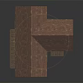 Medieval Style Timber Frame House Model With Red Tiled Roof Stone Walls And Wooden Windows