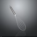 Stainless Steel Whisk With Metal Wire Construction And Comfortable Handle For Kitchen Use
