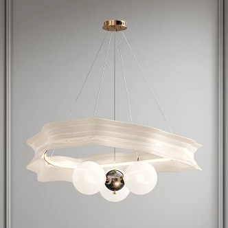 decorative chandelier shaped chandelier decorative chandelier cream wind chandelier art chandelier 3d model