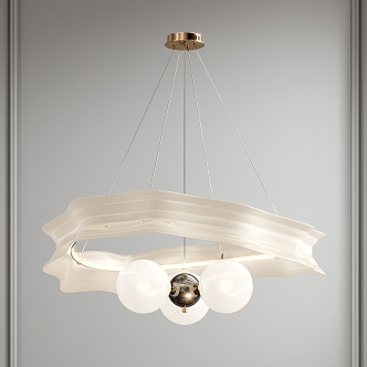 decorative chandelier shaped chandelier decorative chandelier cream wind chandelier art chandelier 3d model