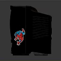 Vintage RCA ColorTron CRT Television With Green Screen And Cartoon Sticker
