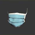 Blue And White Three Layer Protective Face Mask For Daily Use