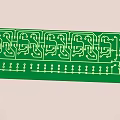 Green Plastic Ruler With Intricate Hollow Patterns And Clear Scale Marks For Craft Use