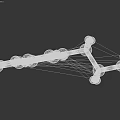 Organ And Hair Related 3D Molecular Structure Model With Atom Parts