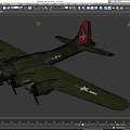 B17 bomber fighter aircraft 3d model