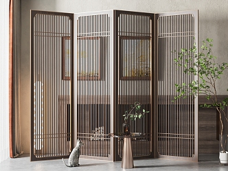 New Chinese Style Screen Partition 3d model