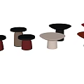 Modern Side Table Round Coffee Table Side Table Combination 3d model