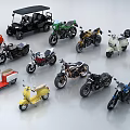 Diverse Types Of Motorcycles Featuring Classic Sport And Scooter Models On