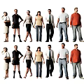 Group of Diverse People With Different Clothing Styles And Standing Poses