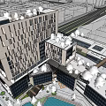 modern office building 3d model