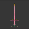 Colorful Dragon Decorative Model With Vibrant Pink Green And Yellow Details For