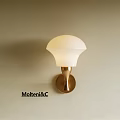 Elegant Modern Wall Lamp With Gold Base And White Glass Shade