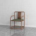 Chinese single chair armchair 3d model