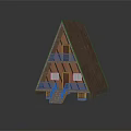 Modern Wooden House with Triangular Roof Wooden Structure Stairs Leading to Entrance on Elevated Platform