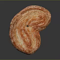 Freshly Baked Golden Brown Heart Shaped Puff Pastry with Flaky Layers and Crispy Texture
