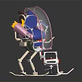 Unique Creative Furniture Chairs With Ski Like Base Flame Decorations And Colorful Frames