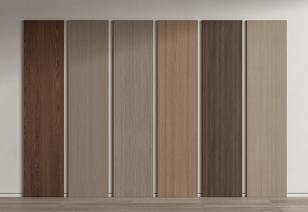 Modern wall panel wood veneer wall panel wall veneer board wood veneer background wall 3d model