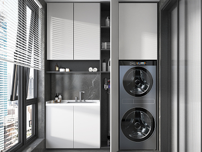 Modern washing machine cabinet model