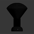 Black Modern Decorative Household Item With Cone Top And Cylindrical Base