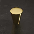 Elegant Brass Cabinet Handle With Modern Design On Black Marble Surface