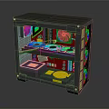 Transparent Computer Case With Illuminated RGB Fans And Internal Hardware Components