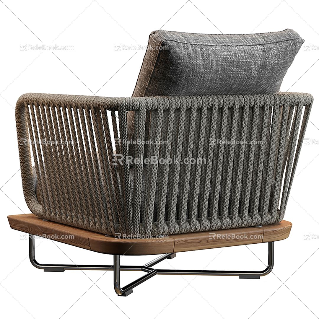 Modern Outdoor Chair Outdoor Leisure Chair 3d model