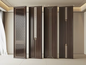 New Chinese Style Wall Panel 3d model