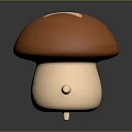 Cute Mushroom Shaped Game and Movie Character With Smiling Face Small Arms and Legs