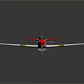 Silver Model Airplane With Red Yellow Accents Blue Star Emblems And 88-43 Fuselage Number